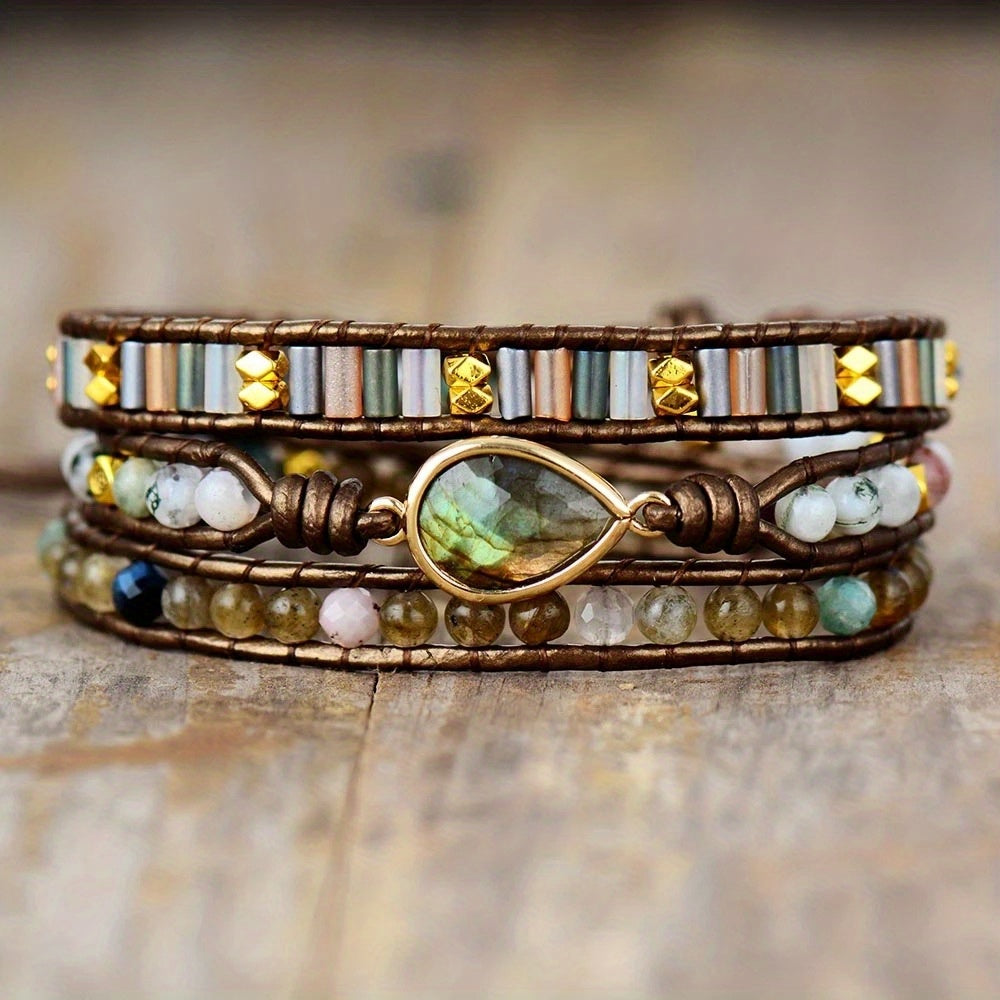 Marie Labradorite Bracelet Stack