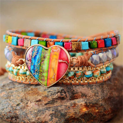 Chakra Heart Bracelet Stack