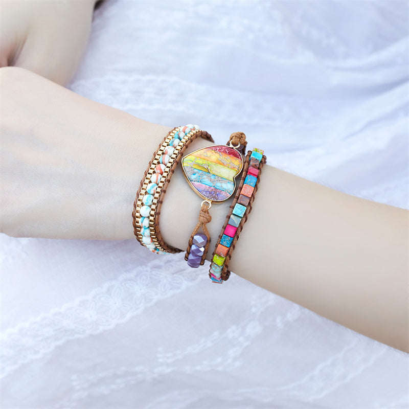 Chakra Heart Bracelet Stack