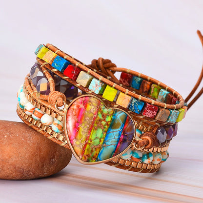 Chakra Heart Bracelet Stack
