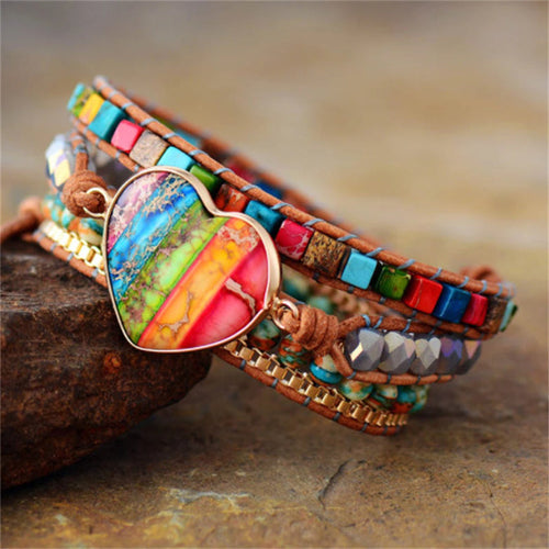 Chakra Heart Bracelet Stack