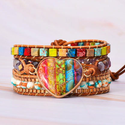 Chakra Heart Bracelet Stack