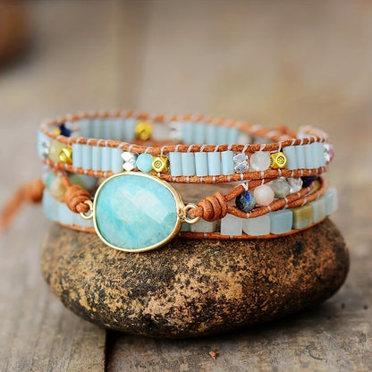 Nature's Amazonite Bracelet Stack
