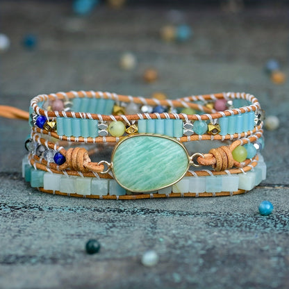 Nature's Amazonite Bracelet Stack