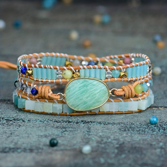 Nature's Amazonite Bracelet Stack
