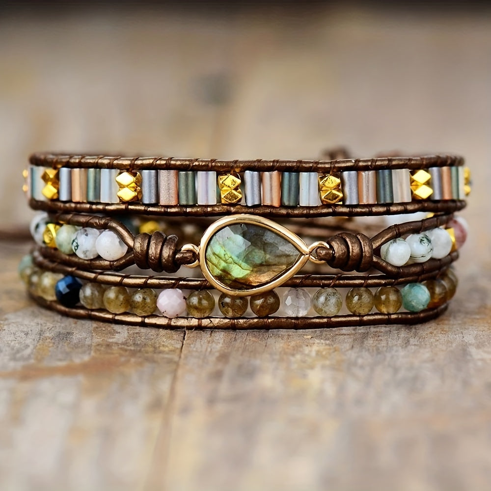 Marie Labradorite Bracelet Stack