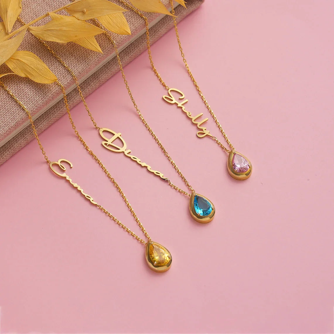 Timeless Birthstone Name Necklace