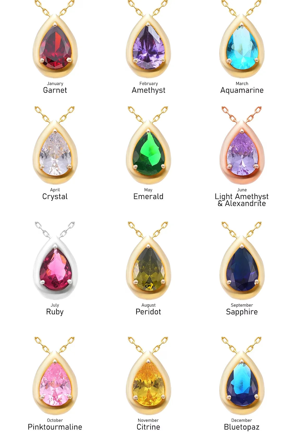 Timeless Birthstone Name Necklace