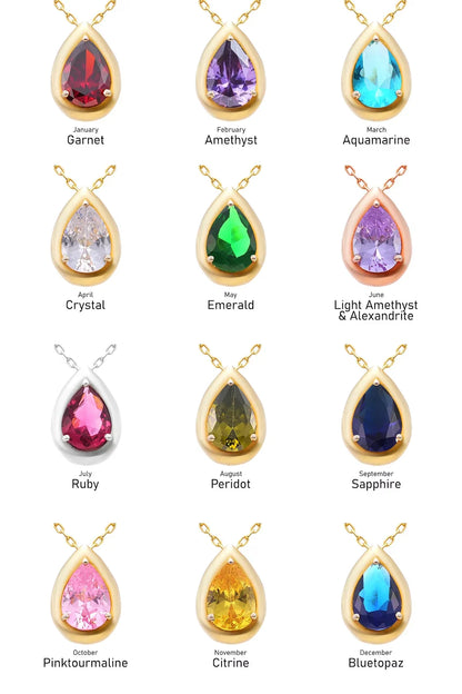 Timeless Birthstone Name Necklace