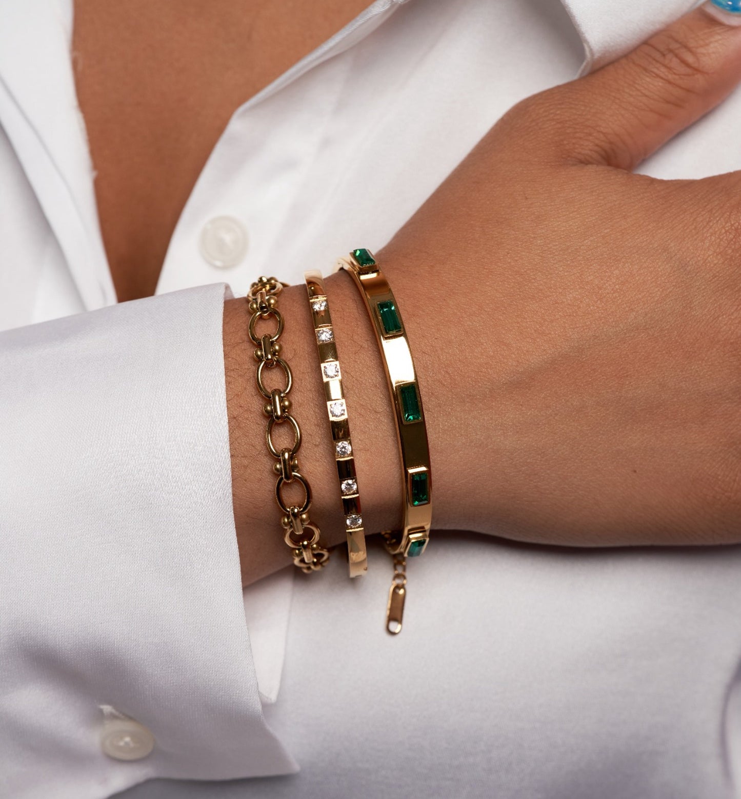 Emerald Voyage Bracelet Set